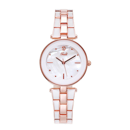 Reloj de mujer estilo coreano moderno estudiante cuarzo blanco