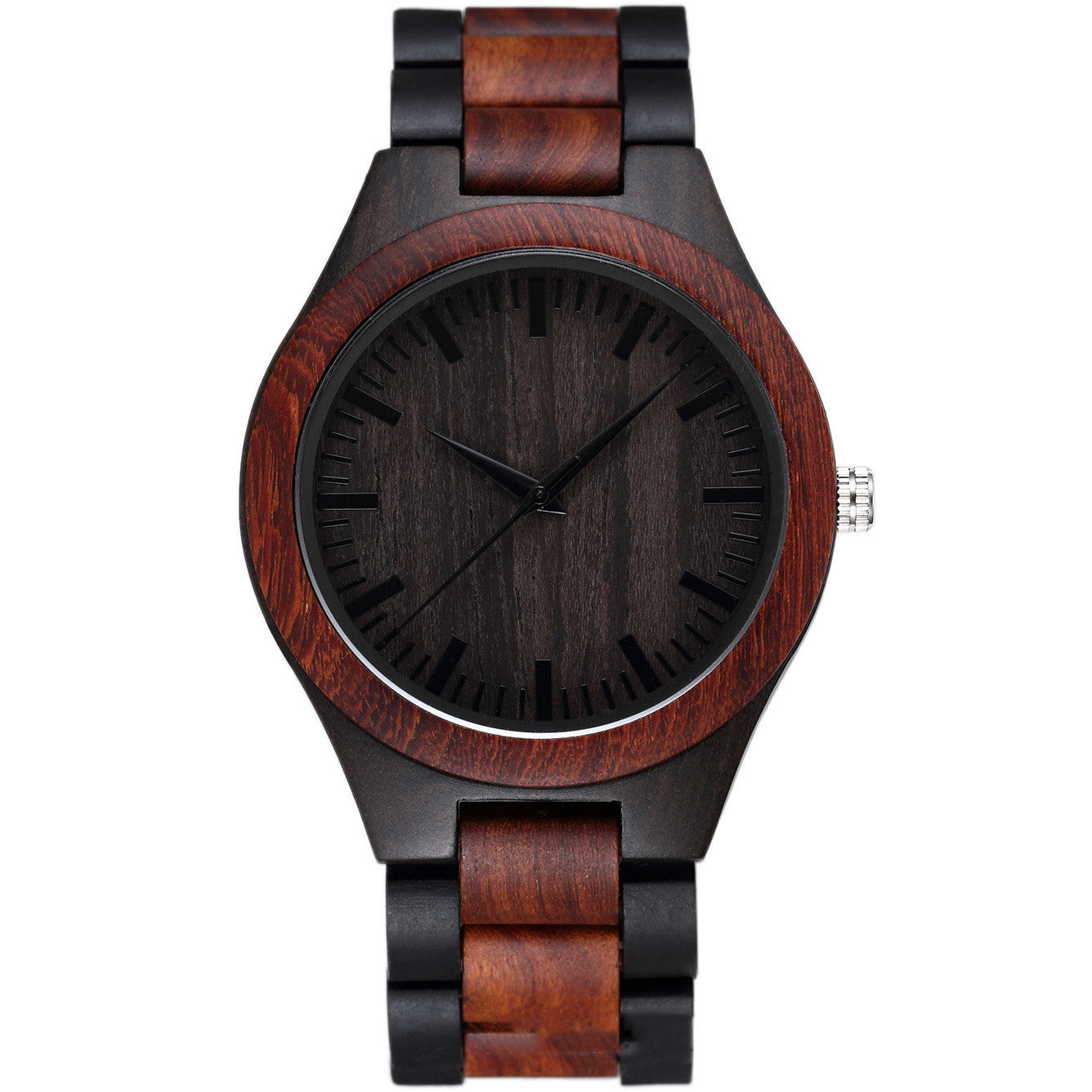 Reloj de cuarzo de madera de estilo nuevo y moderno para hombre