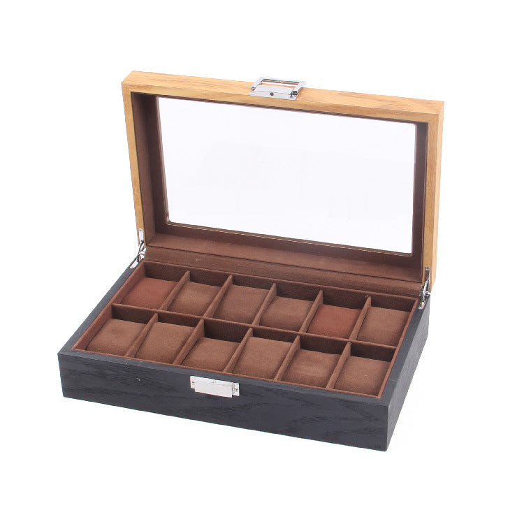 Double Color Wooden Watch Display Box