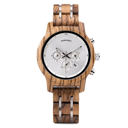 Wooden quartz watch