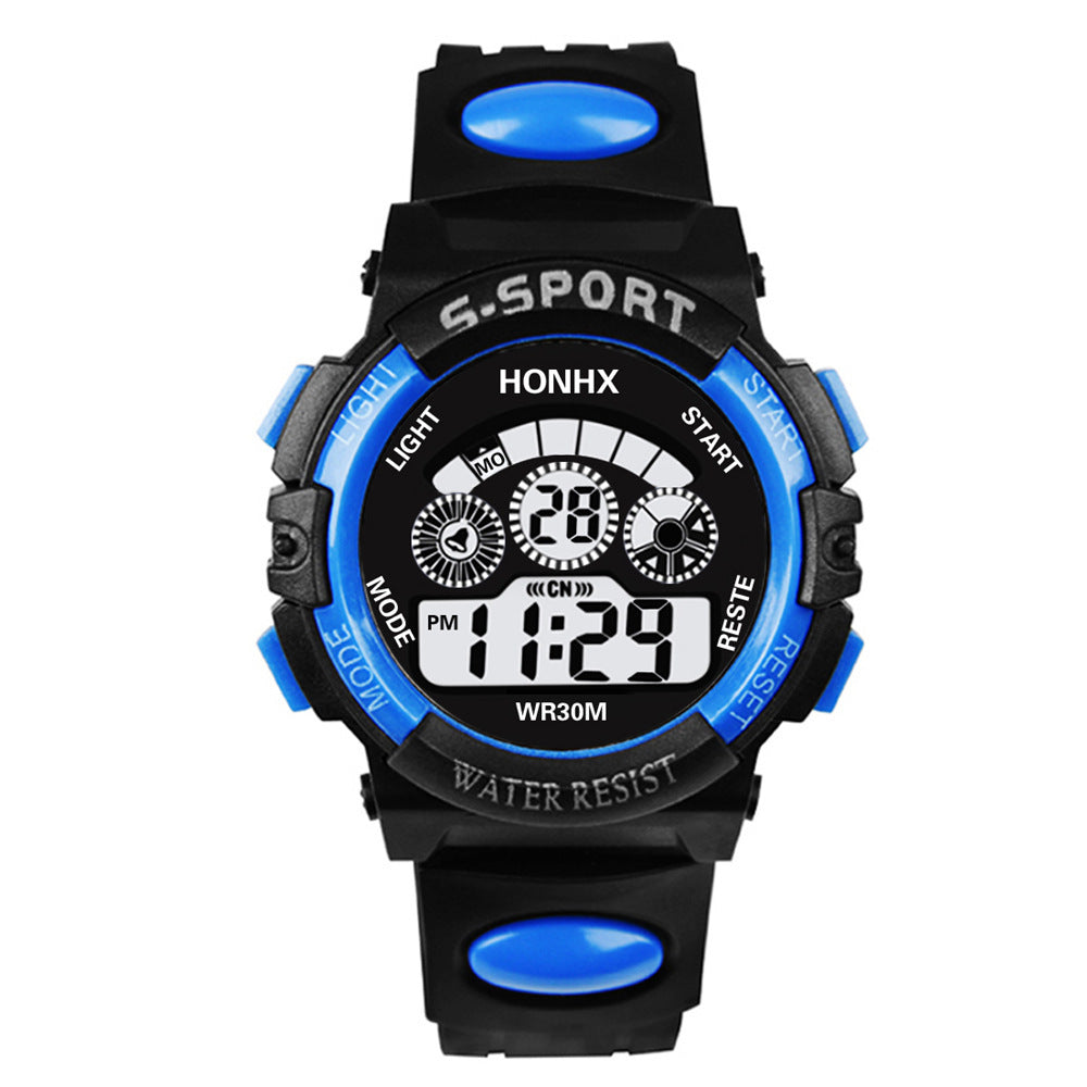 Reloj electrónico exclusivo transfronterizo HONHX para estudiantes masculinos y femeninos, reloj luminoso LED de 62 tres ojos