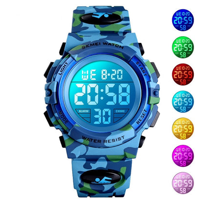 Reloj electrónico para niños con luces LED coloridas para deportes al aire libre