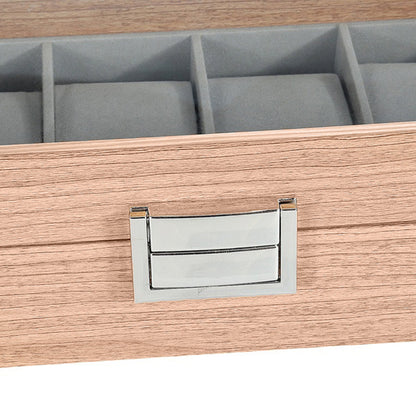 6 grid leather watch box storage box