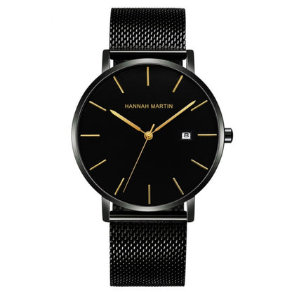 Stainless steel mesh belt quartz watch men