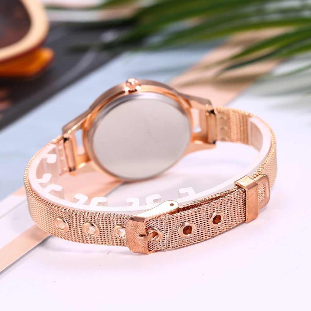 Women's Alloy Mesh Band Quartz Watch