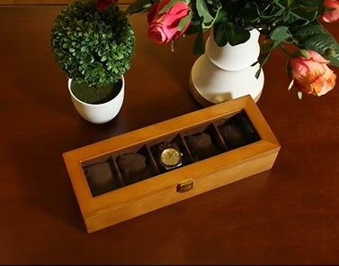 Wooden simple watch display box