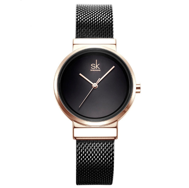 Reloj de pulsera azul Shengke para mujer, relojes de marca de lujo de acero para mujer, relojes de cuarzo para mujer, reloj femenino, reloj femenino 