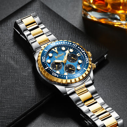 Multifunctional Men's Steel Belt Foreign Trade Fashion Trend Watch
