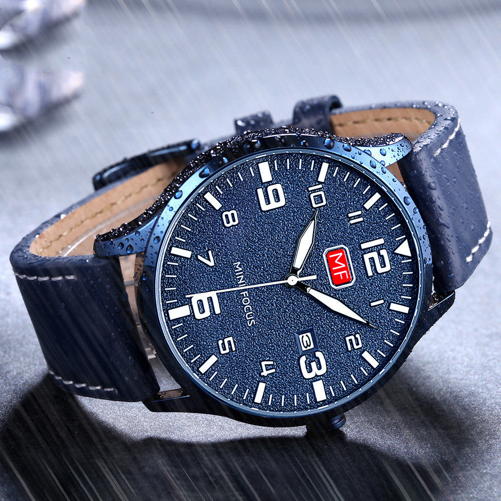 Men's waterproof quartz watch ultra-thin large dial