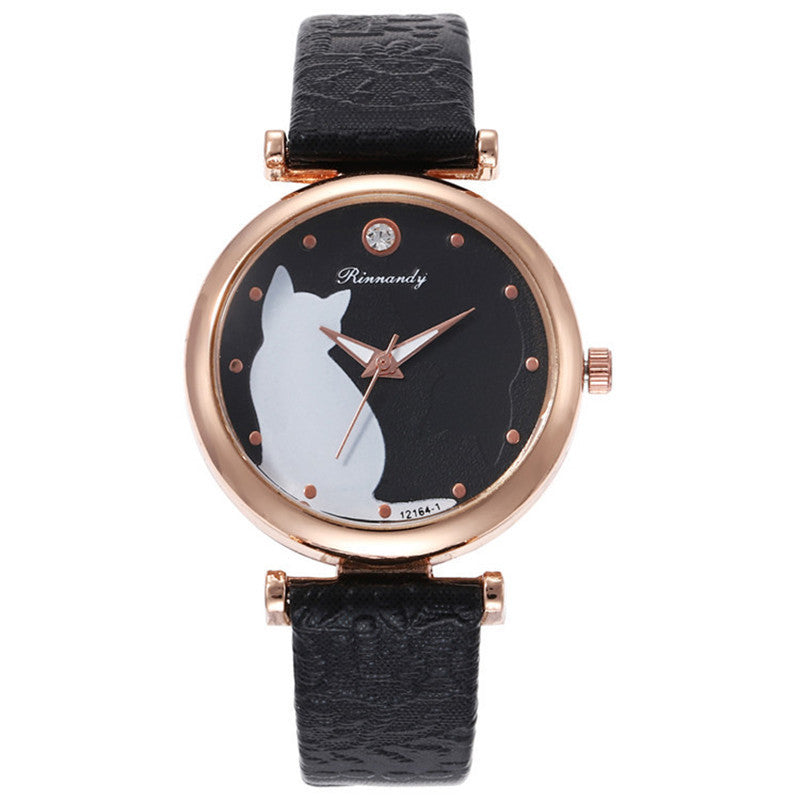 Reloj de cuarzo con diamantes de moda informal para mujer