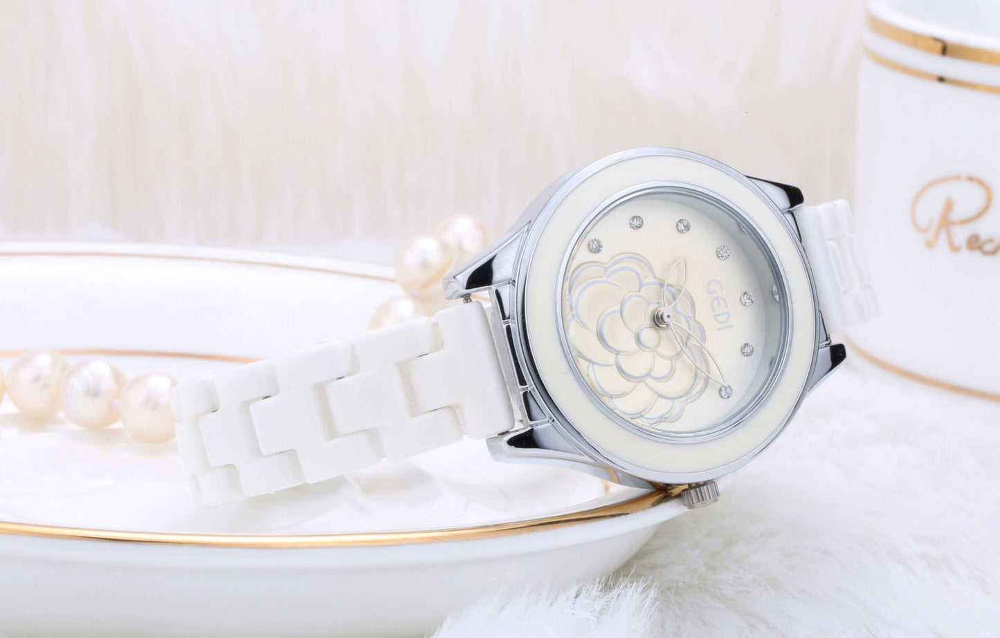 Trendy Fashion Waterproof Ladies Ceramic Watch