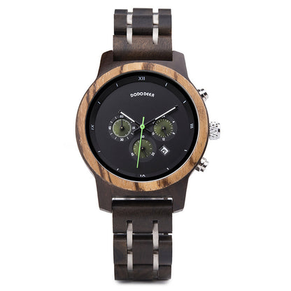 Wooden quartz watch