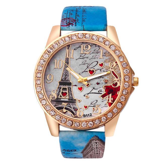 Nuevo reloj de cuarzo vintage de la Torre Eiffel de París para mujer, reloj de pulsera informal para mujeres, niñas y estudiantes