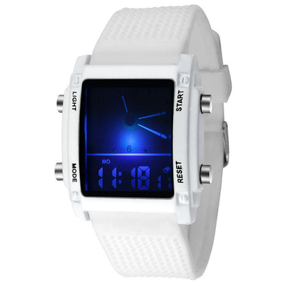 Reloj electrónico de doble pantalla LED deportivo de moda tendencia