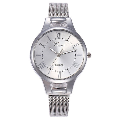 Women's Alloy Mesh Band Quartz Watch