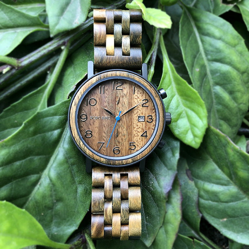 Wooden Watch GS008 Youth Leisure Business Quartz Movement Anti-wood Water Watch