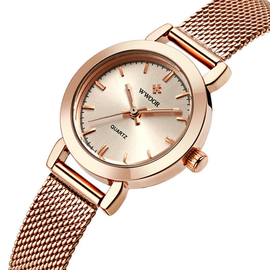 Women's stainless steel mesh belt quartz watch