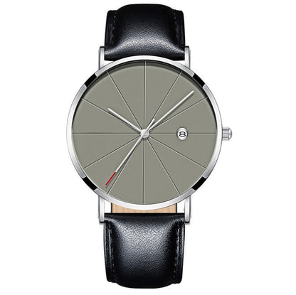 Reloj de calendario simple para hombre, creativo, de cuarzo, resistente al agua