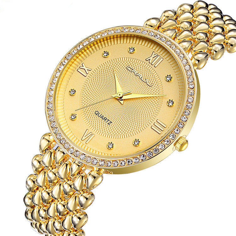 Diamond ladies quartz watch