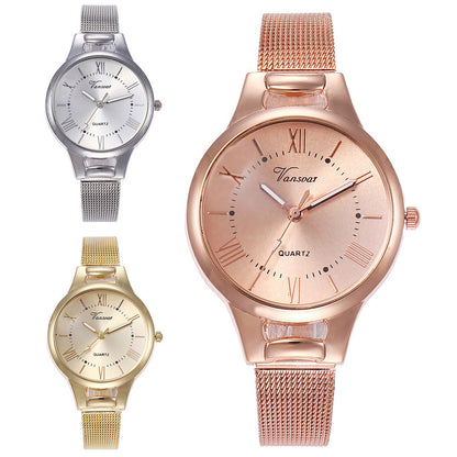 Women's Alloy Mesh Band Quartz Watch