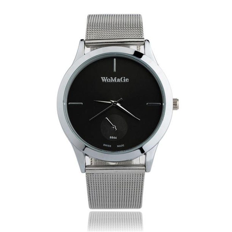 Reloj de malla con correa de aleación de moda, relojes unisex para mujer, reloj de cuarzo de estilo minimalista, reloj femenino, relojes para mujer 