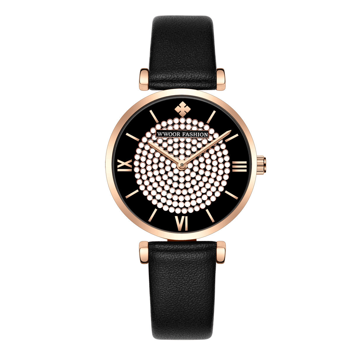 Reloj impermeable con correa de cuarzo y esfera de diamantes de agua para mujer de nueva moda