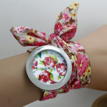 Reloj de tela, reloj de moda para dama, reloj de tela de alta calidad