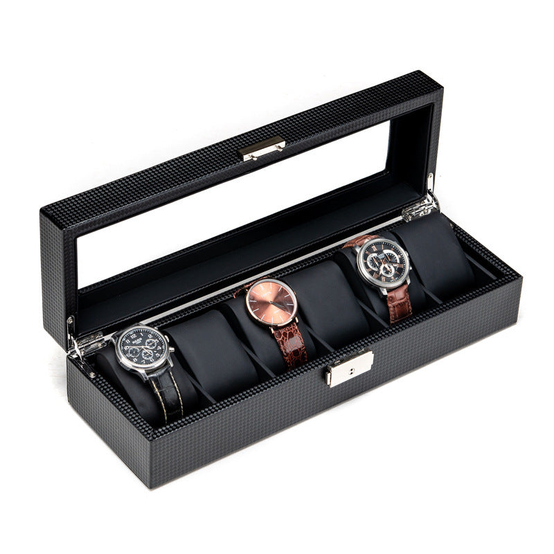 Carbon Fiber Leather Watch Box