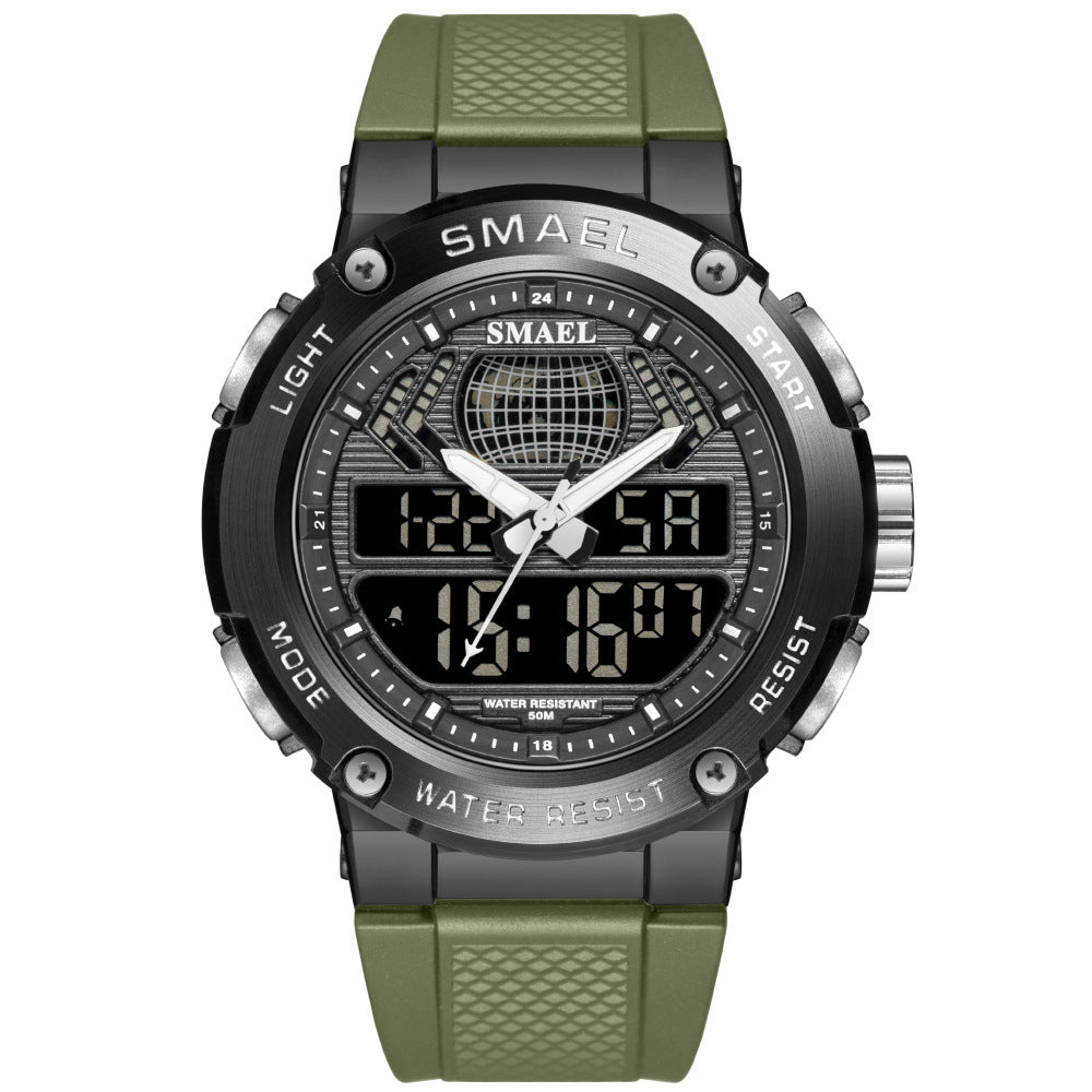 Sports And Leisure Alloy Double Display Electronic Watch