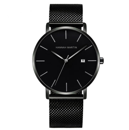 Stainless steel mesh belt quartz watch men