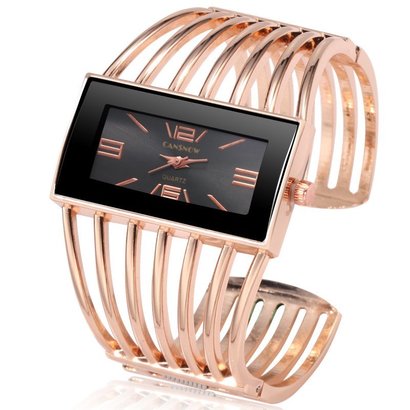 Reloj de pulsera CANSNOW para mujer, de lujo, de oro rosa, para vestir, femenino