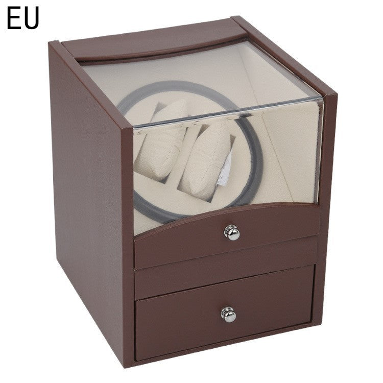 Leather PU winding watch box electric watch box