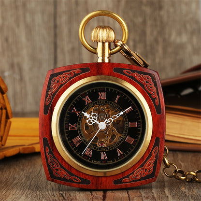 Mahogany Roman Pocket Watch