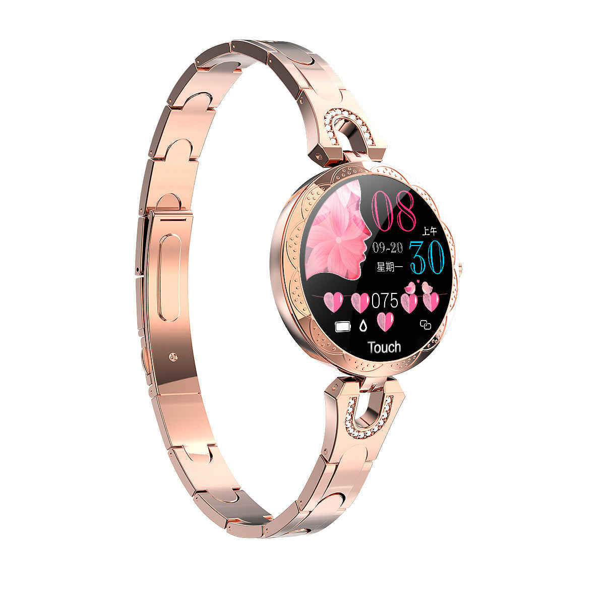 Reloj inteligente de moda para mujer, dispositivo portátil resistente al agua, monitor de ritmo cardíaco, reloj inteligente deportivo para mujeres