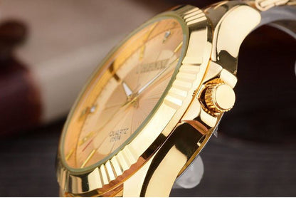 Luxury Brand Man Gold Dress Watches Stainless Steel