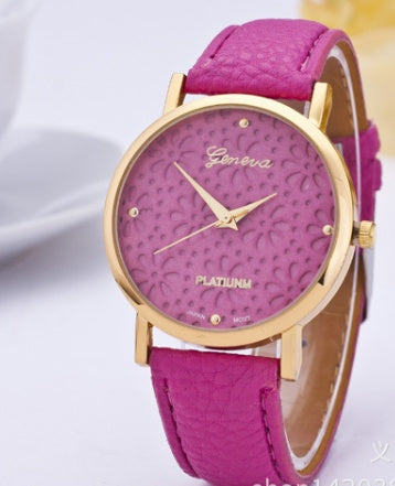 Reloj de pulsera con flores de Ginebra