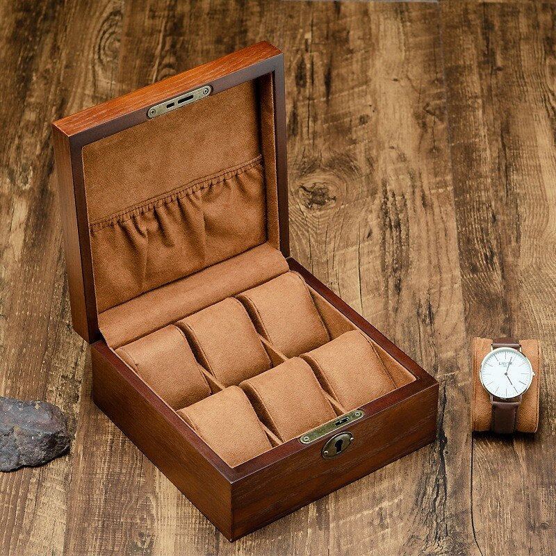 Solid wood watch box