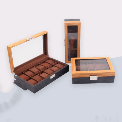 Double Color Wooden Watch Display Box