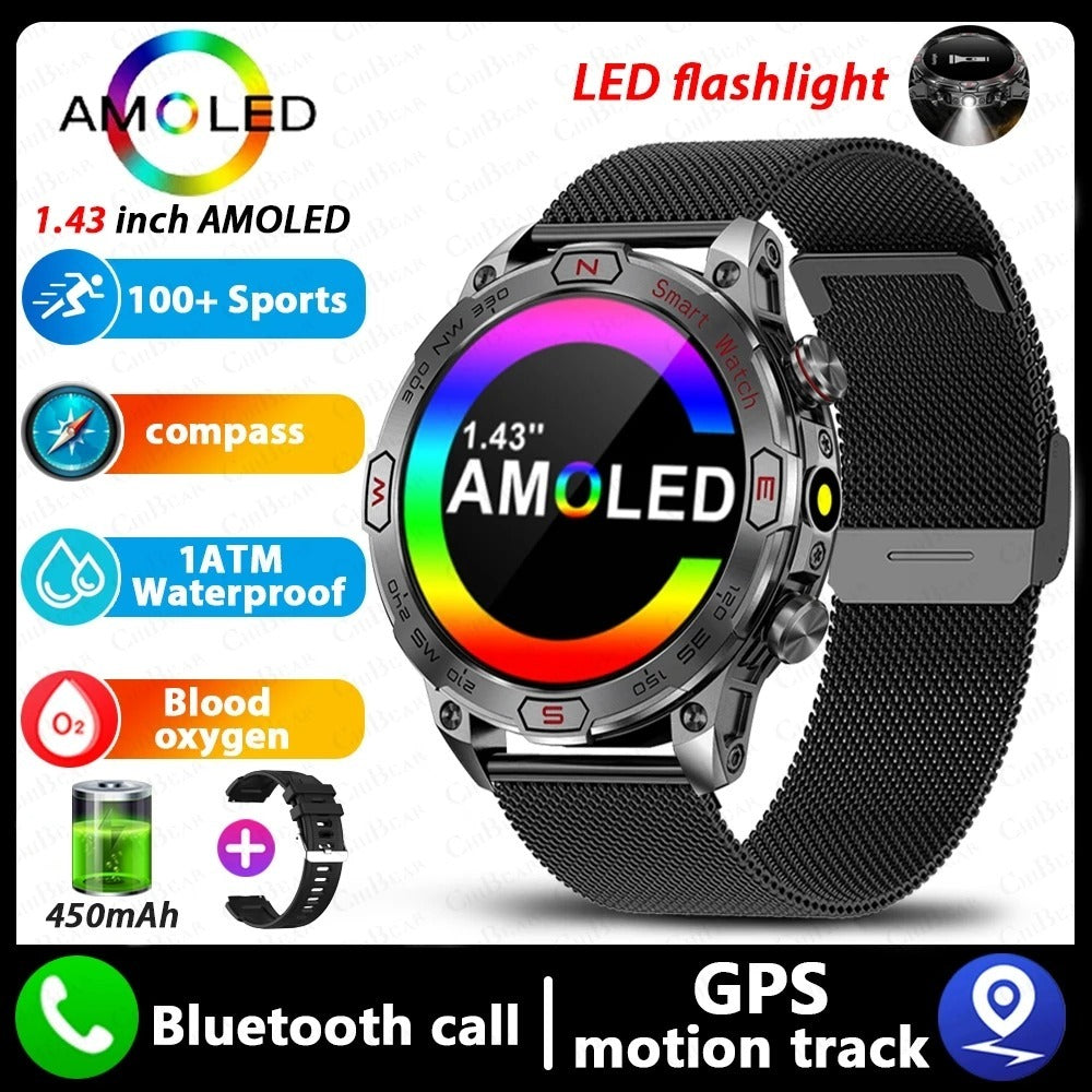 Reloj inteligente con pantalla HD AMLOED, llamadas por Bluetooth y reloj deportivo