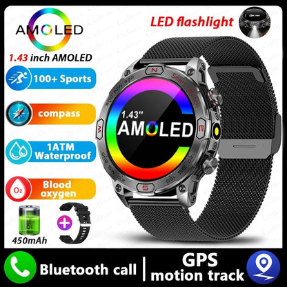 Reloj inteligente con pantalla HD AMLOED, llamadas por Bluetooth y reloj deportivo