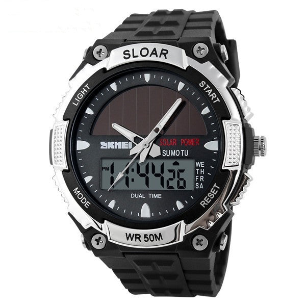 Time Beauty Men's Fashion Solar Watch Waterproof Electronic