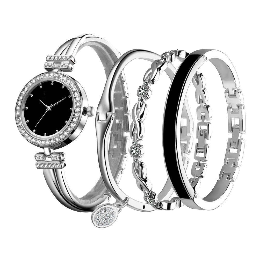 Conjunto de reloj de cuarzo de moda para mujer