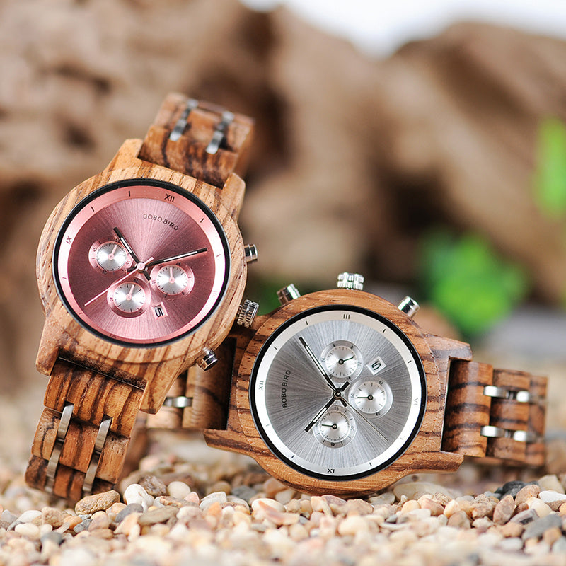 Reloj de madera para hombre