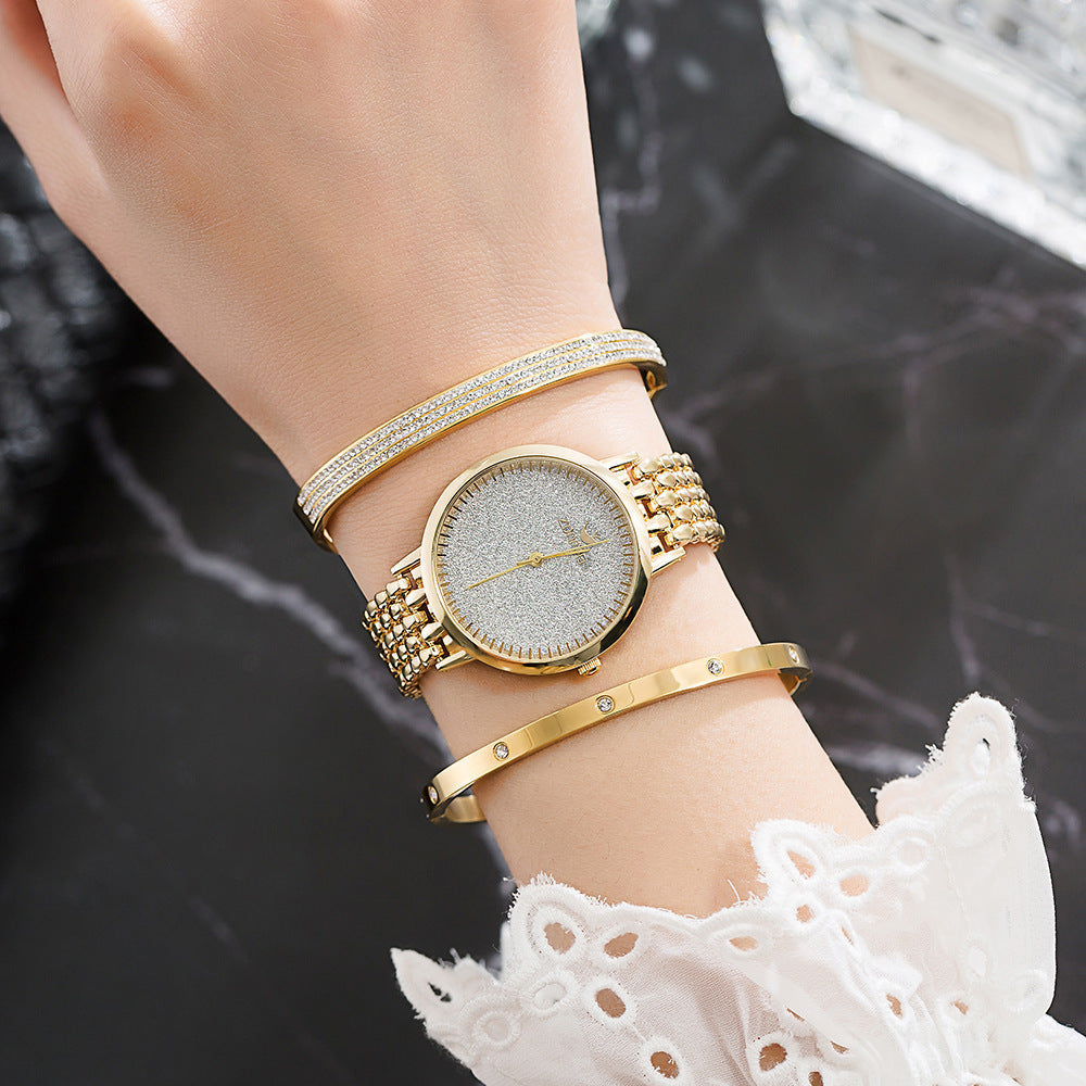 Conjunto de reloj de lujo Reloj dorado para mujer