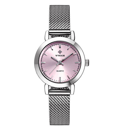 Women's stainless steel mesh belt quartz watch