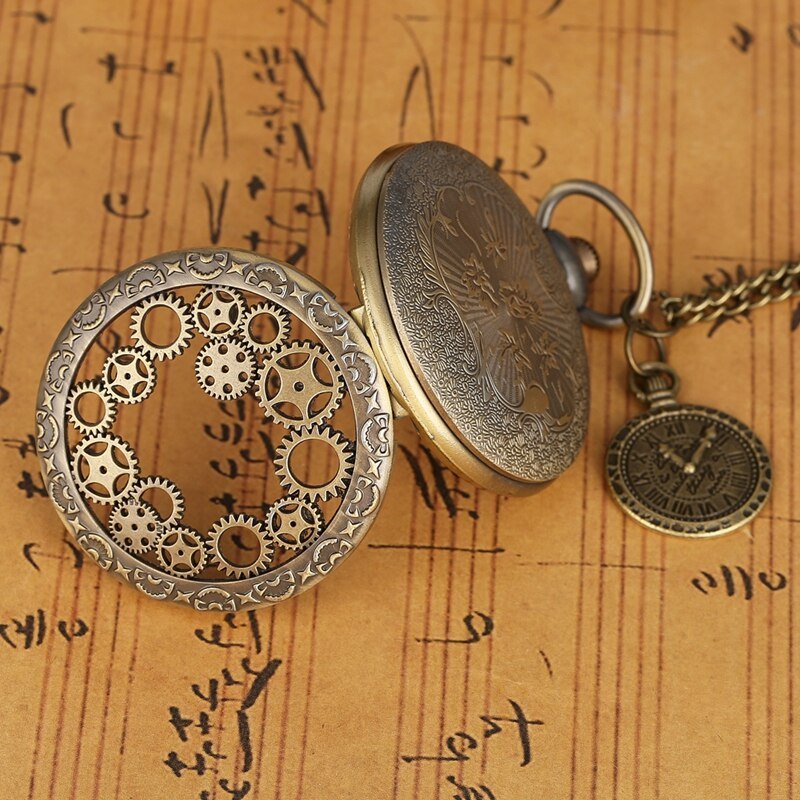 Large Pocket Watch with Roman Dial Accessories Fine Chain