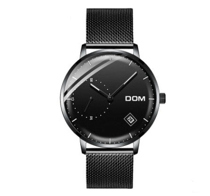 Men's simple quartz watch belt calendar anti-independent second hand sports men's watch