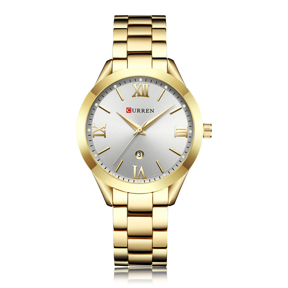 Reloj CURREN 9007 de oro rosa para mujer, relojes de cuarzo para mujer, relojes de pulsera de lujo de primera marca para mujer, reloj femenino