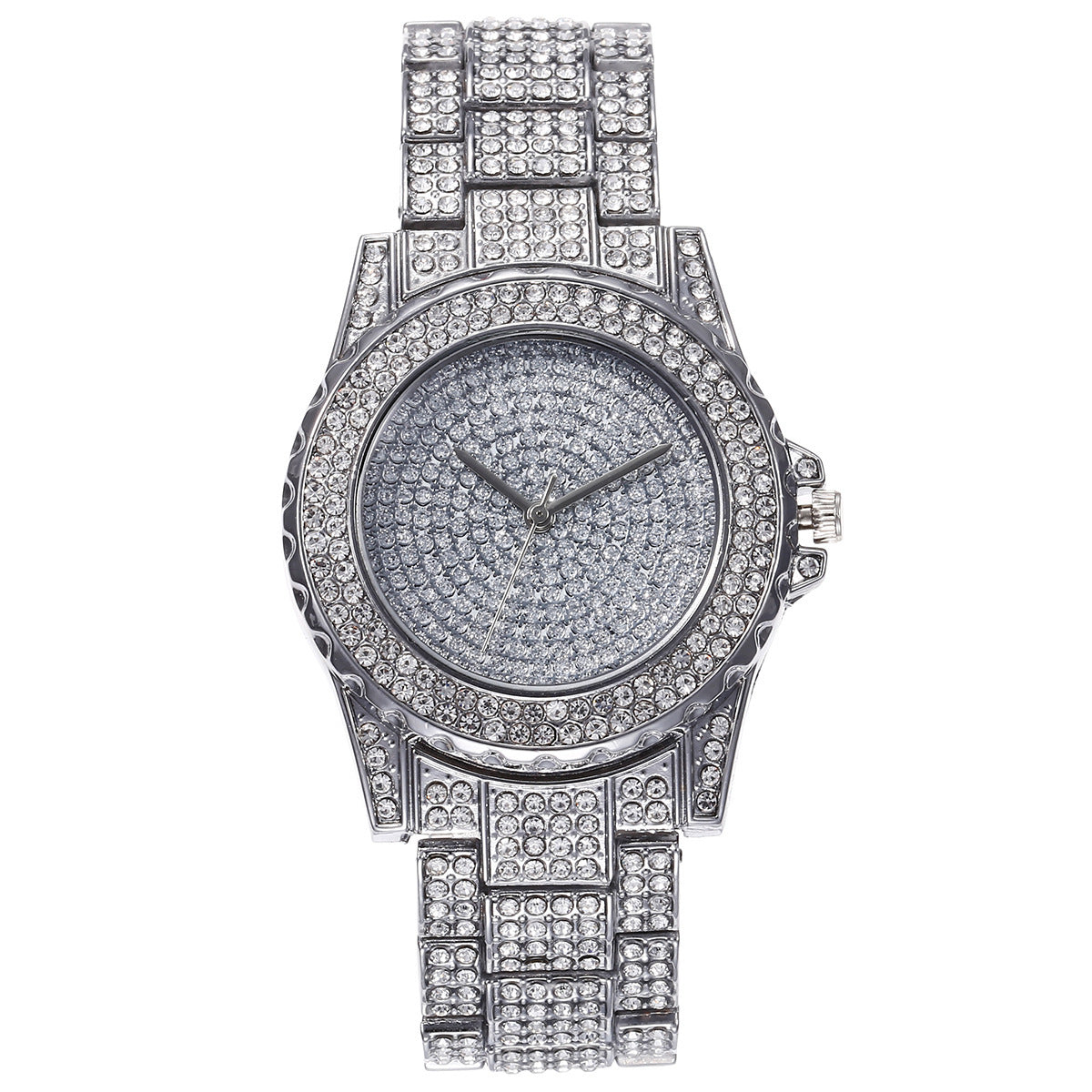 Conjunto de reloj con diamantes engastados