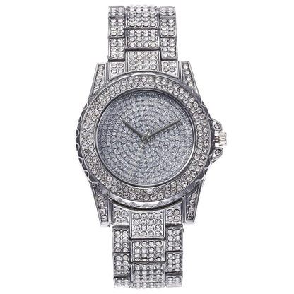 Conjunto de reloj con diamantes engastados